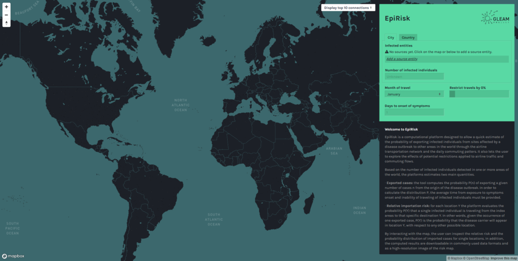 Come appare la mappa di EpiRisk