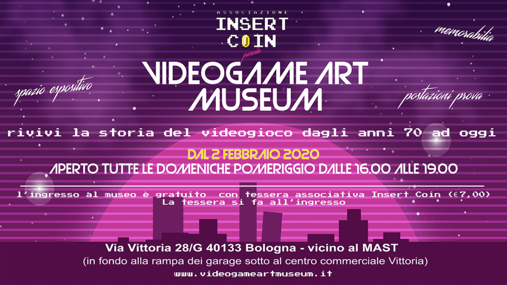 Locandina del Videogame Art Museum di Bologna