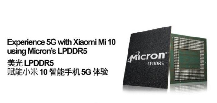 Le RAM LPDDR5 del nuovo Xiaomi Mi 10 prodotte da Micron Technology