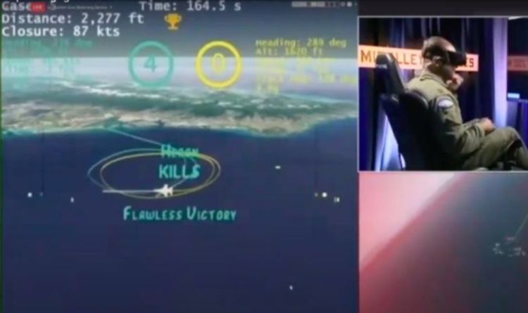 Il sistema di simulazione AlphaDogfight, nel quale l'intelligenza artificiale ha sconfitto un pilota di f-16. Credits: Daily Express