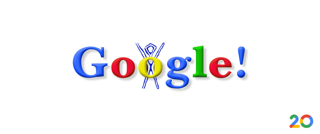 O primeiro doodle do Google dedicado ao festival "Burning Man". Créditos: a palavra-chave