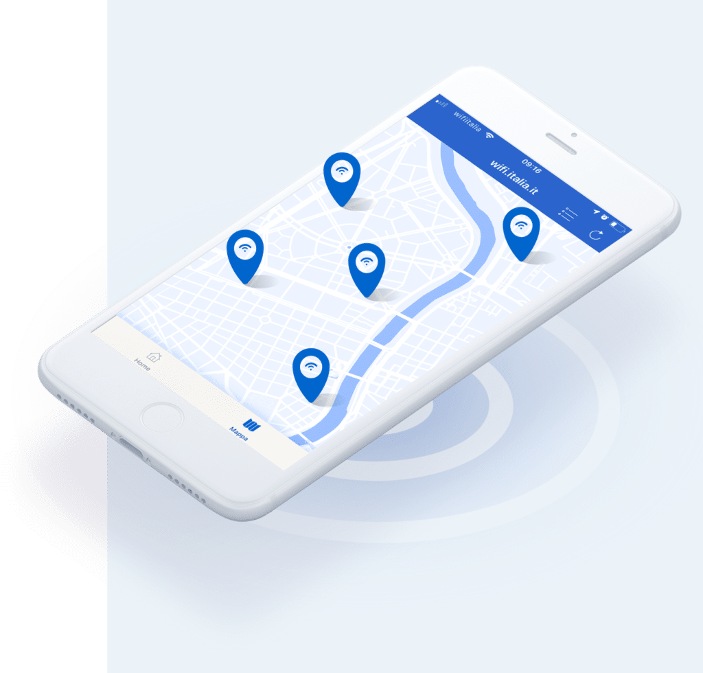 Através do aplicativo WiFi Italia você pode solicitar wi-fi gratuito em seu município