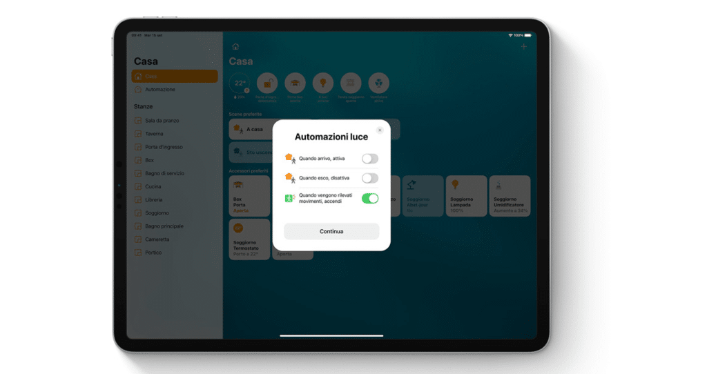 L'App casa ha molte più funzionalità a supporto della domotica. Credits: Apple
