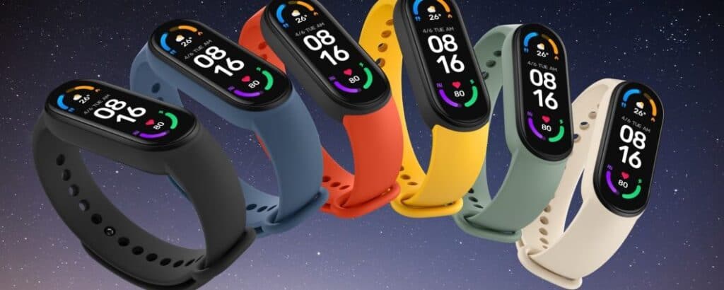 Mi Smart Band 6 em todas as suas cores. Fonte: Telefonino.net