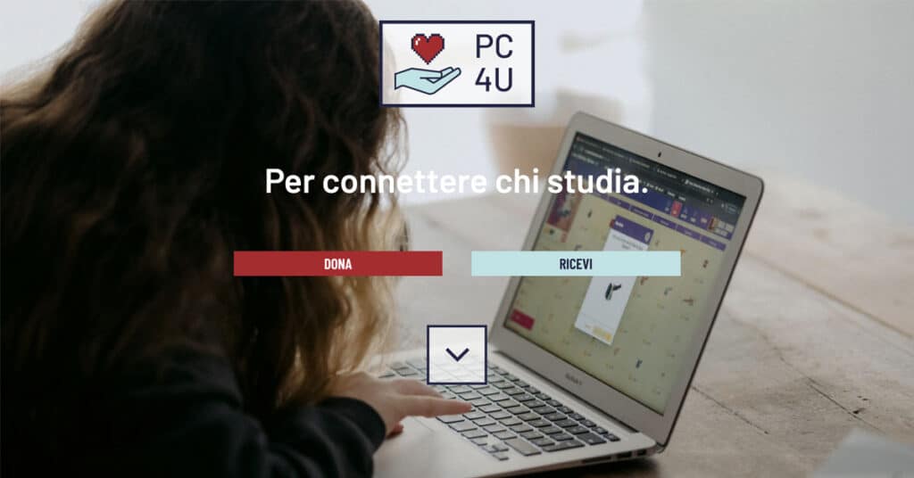 PC4U connette chi dona e chi studia, realizzando una catena per accorciare il gap digitale. Fonte: Salesiani Milano