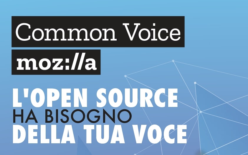 Common Voice, iniziativa di Mozilla per la creazione di un database di registrazioni vocali. Fonte: Mozilla Italia