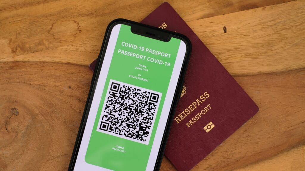 O código QR no Green Pass.