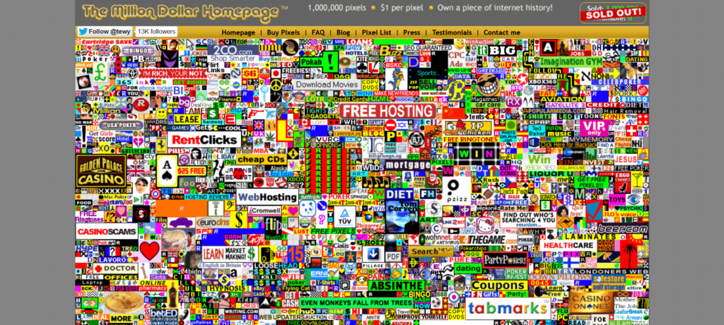 The Million Dollar Homepage