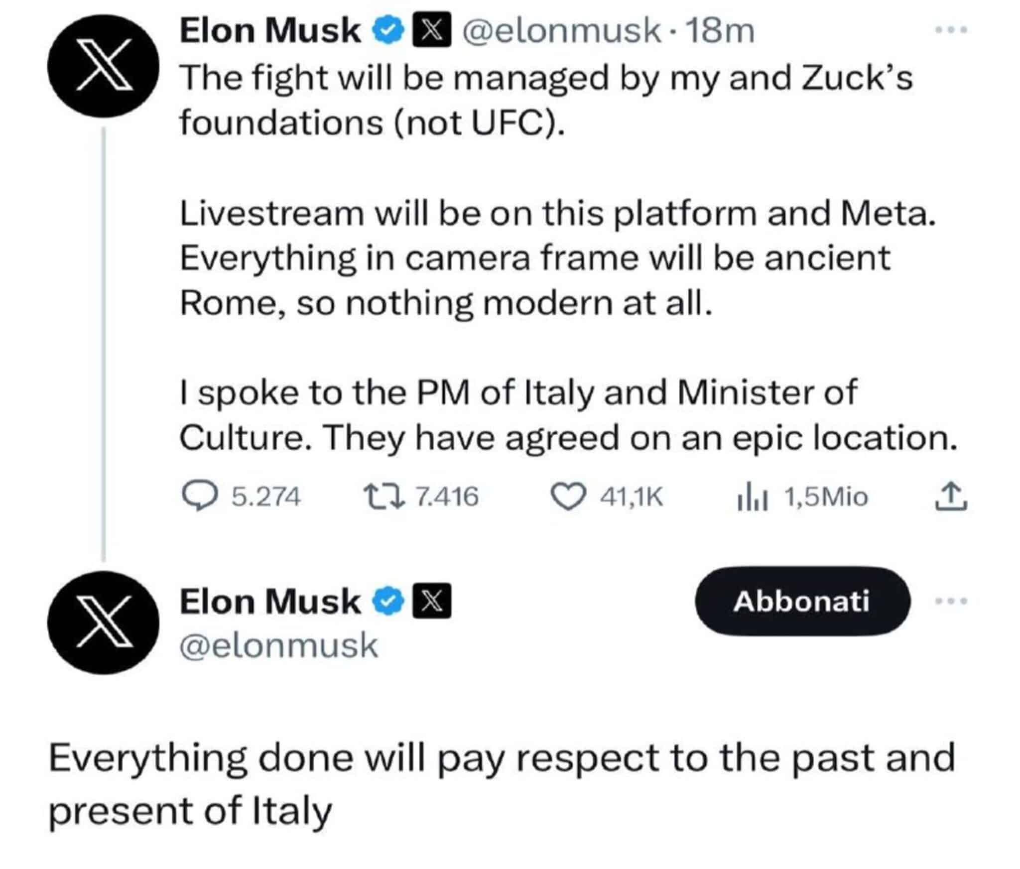 Musk Vs Zuckerberg Quale Sarà La Sede Italiana Dellepico Scontro 1158