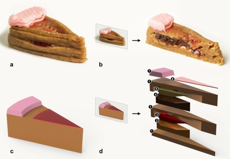 La torta stampata in 3D (3D Printing Industry foto)